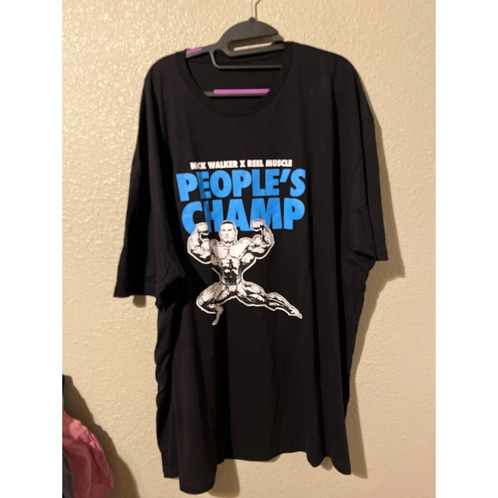 Reel muscle, Nick Walker peoples champ T-shirt, size 4 XL new without tag